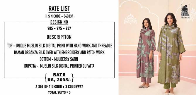 Ishani By Sahiba Muslin Silk Digital Printed Dress Material Wholesalers In Delhi